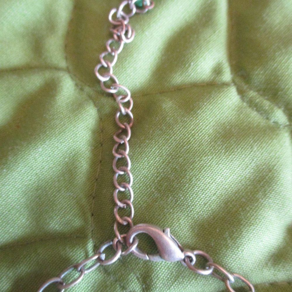 Silvertone Multicolored Dangling Beaded Necklace - image 4